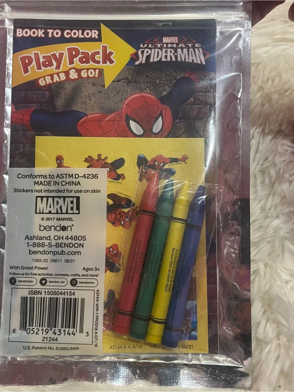 Marvel Spider-Man Super Hero Baseball Cap & Play Pack Color Book